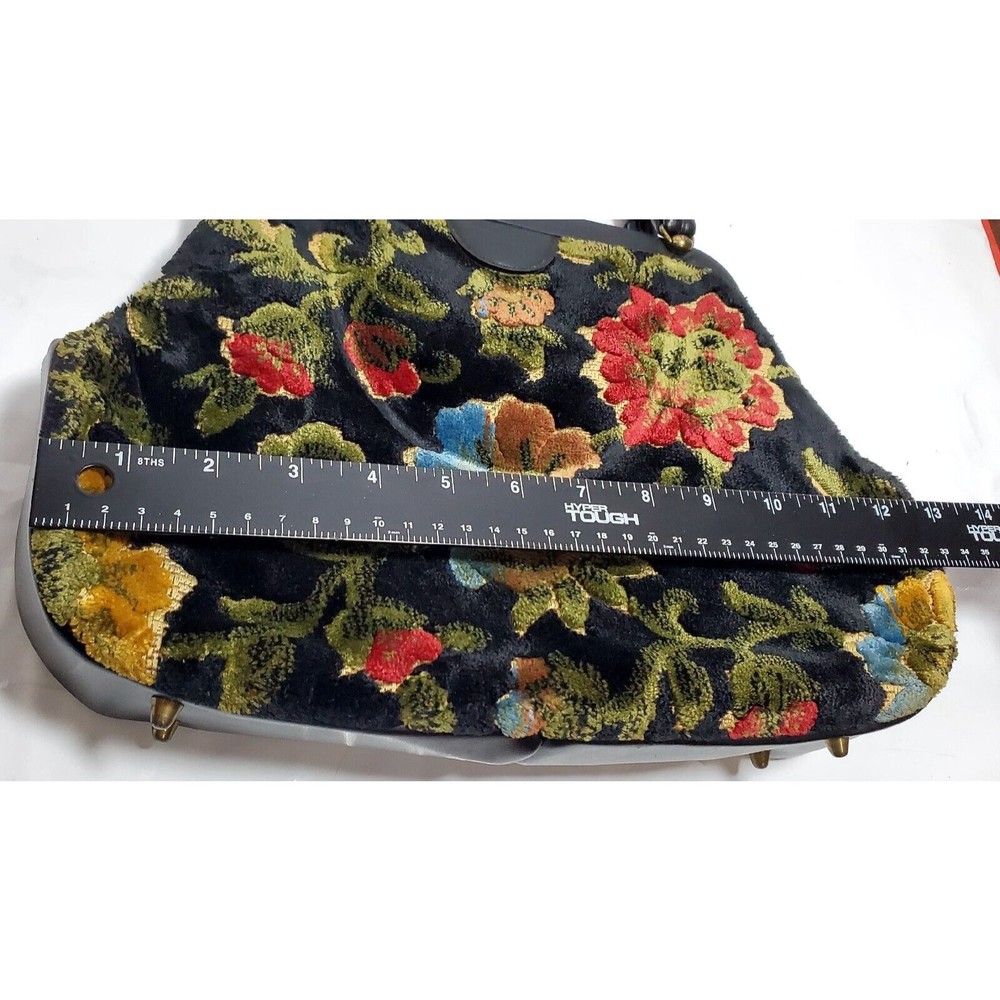 Tapestry Purse Unmarked Floral Design - Picture 8 of 16